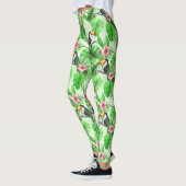 Tropisches Muster mit Toucan Leggings (Links)