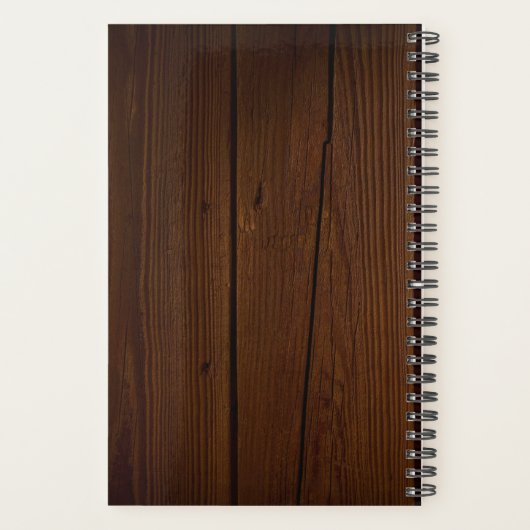 Tropisches Muster Monogramm Planer (Rückseite)