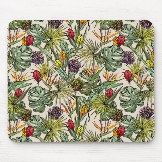 Tropisches Muster Mousepad (Vorne)