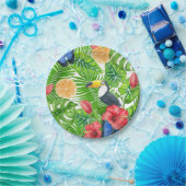 tropisches Muster Pappteller (Party)