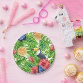 tropisches Muster Pappteller (Party)