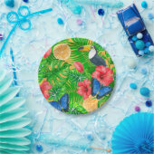 tropisches Muster Pappteller (Party)