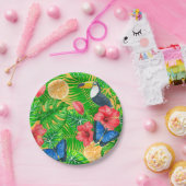 tropisches Muster Pappteller (Party)