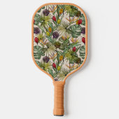 Tropisches Muster Pickleball Schläger (Rückseite)