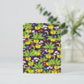 tropisches Muster Postkarte (Stehend Vorderseite)