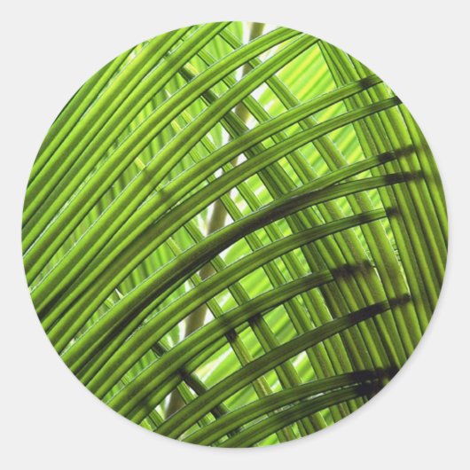 Tropisches Muster Runder Aufkleber (Vorderseite)