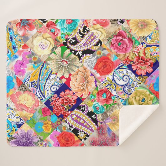 Tropisches Muster Sherpadecke (Vorderseite (Horizontal))