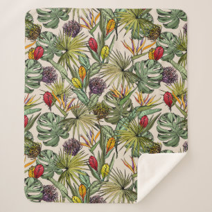 Tropisches Muster Sherpadecke