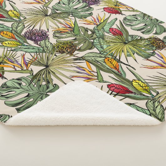 Tropisches Muster Sherpadecke (3/4)