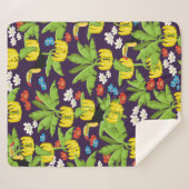 tropisches Muster Sherpadecke (Vorderseite (Horizontal))
