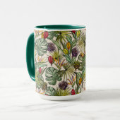 Tropisches Muster Tasse (Vorderseite Links)