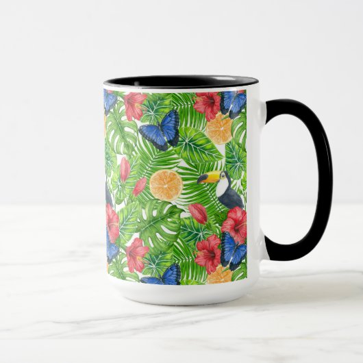 tropisches Muster Tasse (Rechts)