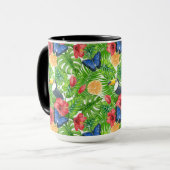 tropisches Muster Tasse (Vorderseite Links)
