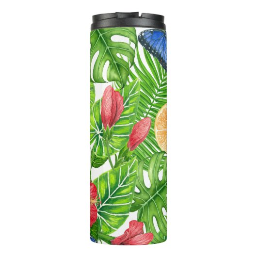 tropisches Muster Thermosbecher (Rückseite)