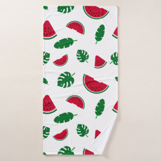 tropisches Muster, Wassermelonmuster, tropischer O Badehandtuch