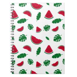 tropisches Muster, Wassermelonmuster, tropisches M Notizblock