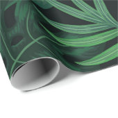 Tropisches nächtgrün nahtloses Muster Geschenkpapier (Rolleneckpunkt)