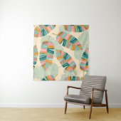 Tropisches nahtloses Muster mit abstrakten Blätter Wandteppich (Beispiel)