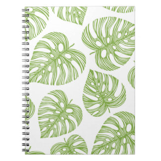 Tropisches, nahtloses Muster mit exotischen Palmen Notizblock