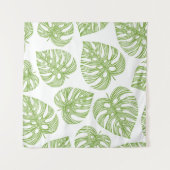 Tropisches, nahtloses Muster mit exotischen Palmen Wandteppich (Vorderseite (Horizontal))