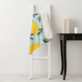 Tropisches nahtloses Muster mit gelben Zitronen Sherpadecke (Beispiel)