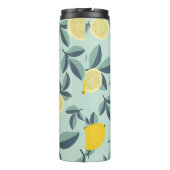 Tropisches nahtloses Muster mit gelben Zitronen Thermosbecher (Rückseite)