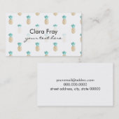 tropisches neues Sommer-Imitatgoldananasmuster Visitenkarte (Vorne/Hinten)