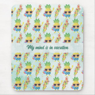 Tropisches Niedliches Ananas Muster + Benutzerdefi Mousepad