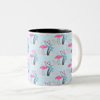 Tropisches Niedliches lustiges Flamingo-Aquarellmu