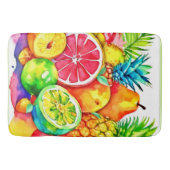 Tropisches Obst Cartoon Kunst Badematte (Vorderseite)