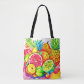 Tropisches Obst Cartoon Kunst Tasche (Vorderseite)