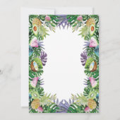 Tropisches Obst| Greenery Summer Baby Dusche Einladung (Rückseite)