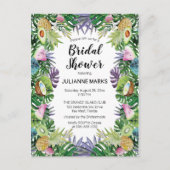 Tropisches Obst | Greenery Summer Brautparty Einladungspostkarte (Vorderseite)