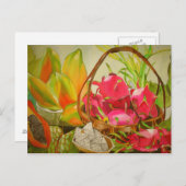 Tropisches Obst Noch Leben Original Aquarellkunst Postkarte (Vorne/Hinten)