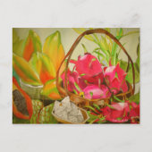 Tropisches Obst Noch Leben Original Aquarellkunst Postkarte (Vorderseite)