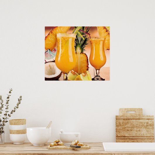 Tropisches Obst Poster (Küche)
