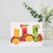 Tropisches Obst Postkarte (Stehend Vorderseite)