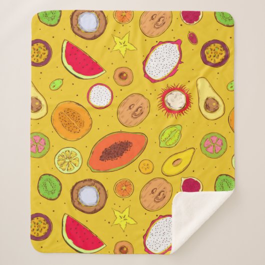 Tropisches Obst Sherpadecke (Vorderseite)