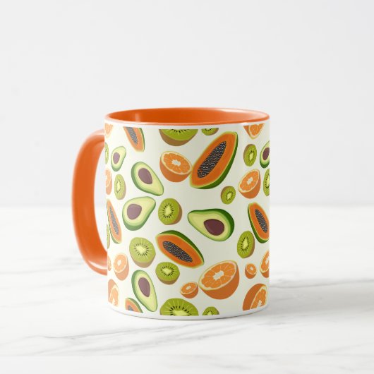 Tropisches Obst Tasse (Vorderseite Links)