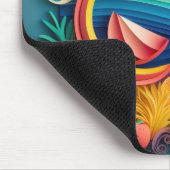 Tropisches Obst und Strandgewächse Mousepad (Ecke)