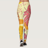 Tropisches Obst: Vibranntes Muster Leggings (Rückseite)
