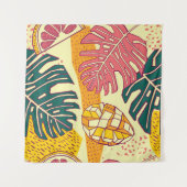 Tropisches Obst: Vibranntes Muster Wandteppich (Vorderseite (Horizontal))