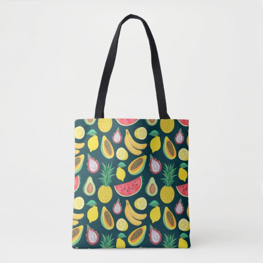 Tropisches Obst Vintages Muster Bliss Tasche (Vorderseite)