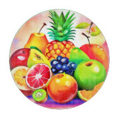 Tropisches Obstsortiment Schneidebrett (Vorderseite)