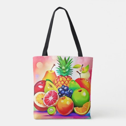Tropisches Obstsortiment Tasche (Rückseite)