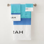 Tropisches Ocean Beach Monogram Bad Badhandtuch Set (Insitu)