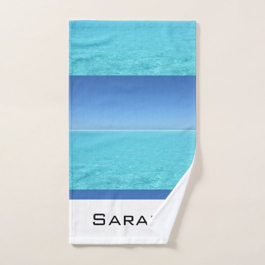 Tropisches Ocean Beach Monogram Bad Badhandtuch Set (Handtuch)