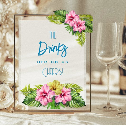 Tropisches Open Bar Acryl-Schild Acrylschild