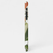 Tropisches Orange & Blume Wasserfarbmuster iPhone Hülle (Linke Seite)