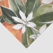 Tropisches Orange & Blume Wasserfarbmuster Seidenpapier (Ausschnitt)